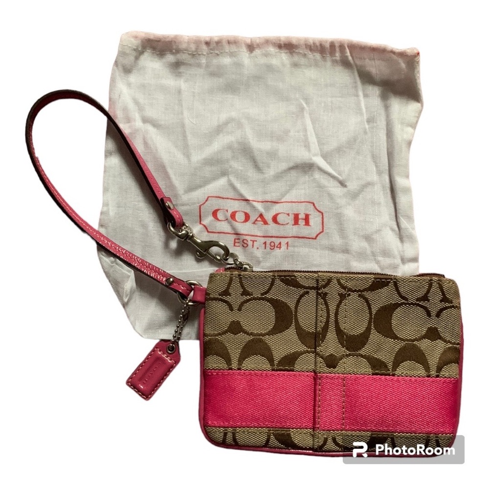 Coach signature wristlet